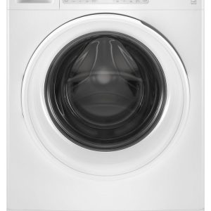 Whirlpool Clothes Washer, Front Load, 24 Inch Width X 33-1/4 Inch Height X 24 Inch Depth, White, Stainless Steel Drum, 10 Wash Cycle – WFW3090JW