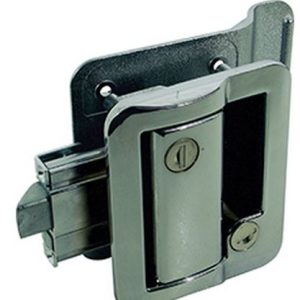 Wesco Entry Door Latch, Fastec, Dead Bolt Latch, Fits Door 1-1/4 Inch to 1-1/2 Inch Thick, Chrome – 43610-00-SP