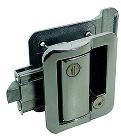Wesco Entry Door Latch, Fastec, Dead Bolt Latch, Fits Door 1-1/4 Inch to 1-1/2 Inch Thick, Chrome – 43610-00-SP