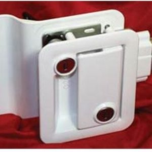 Wesco Entry Door Latch, Fastec, Dead Bolt Latch, Fits Door 1-1/4 Inch to 1-1/2 Inch Thick, White – 43610-09-SP