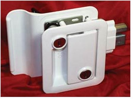 Wesco Entry Door Latch, Fastec, Dead Bolt Latch, Fits Door 1-1/4 Inch to 1-1/2 Inch Thick, White – 43610-09-SP