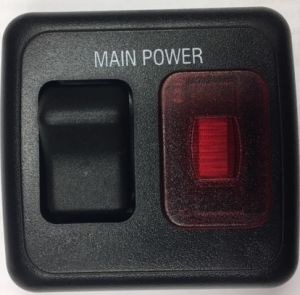 Wesco Switch Panel, Illuminated on/ Off Rocker Switch, Red Indicator Lights, 2 Gang, Flush Mount, Black – 78739395010