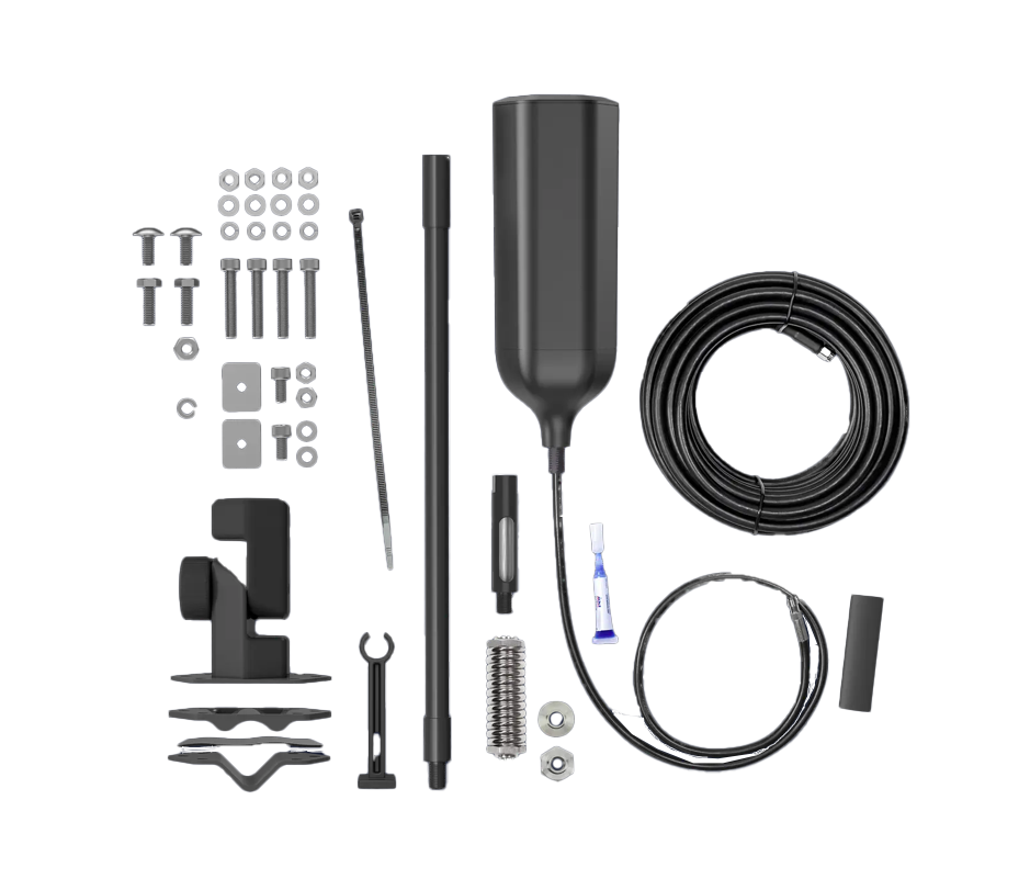 We Boost Cellular Antenna, For Used IN Overlanding/ Off-Roading Vehicles, Omni-Directional, Black, With Mounting Bracket and Hardware – 311249
