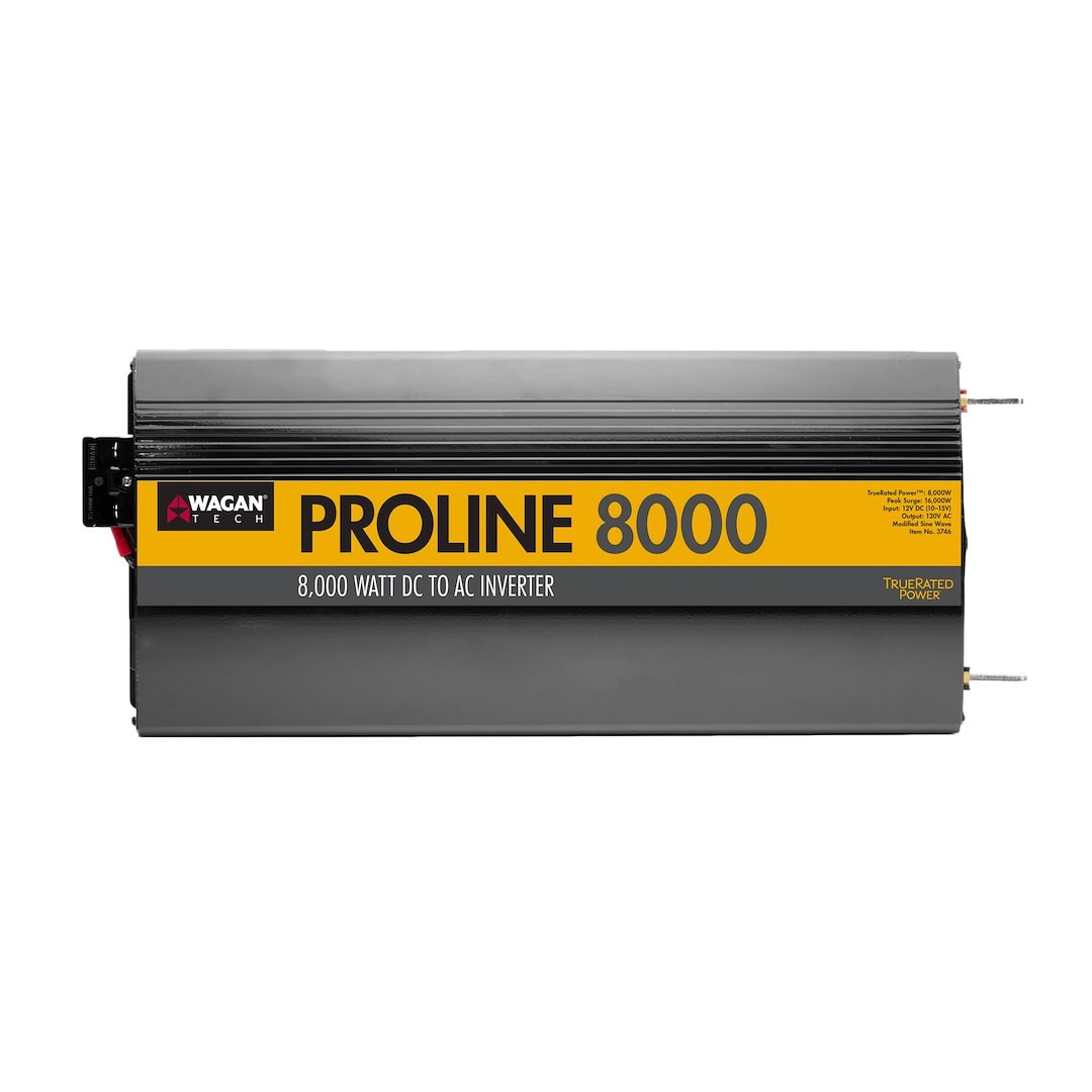 Wagan Power Inverter, Proline™, Modified Sine Wave, Inverts 12 Volt DC to 120 Volt AC, 8000 Watt Continuous Power/ 16000 Watt Surge – 3746
