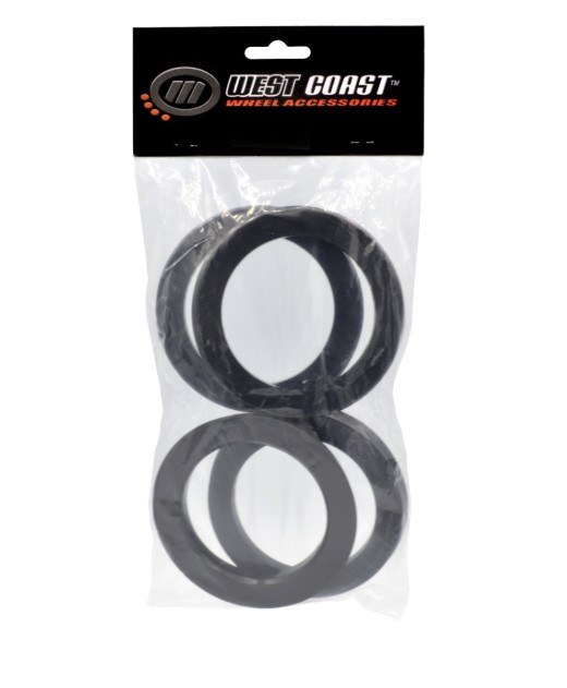Wheel Craft Wheel Hub Centric Ring, 142 Millimeter Inside Diameter, 156.17 Millimeters Outside Diameter, Black, Plastic, Set of 4 – W156-142