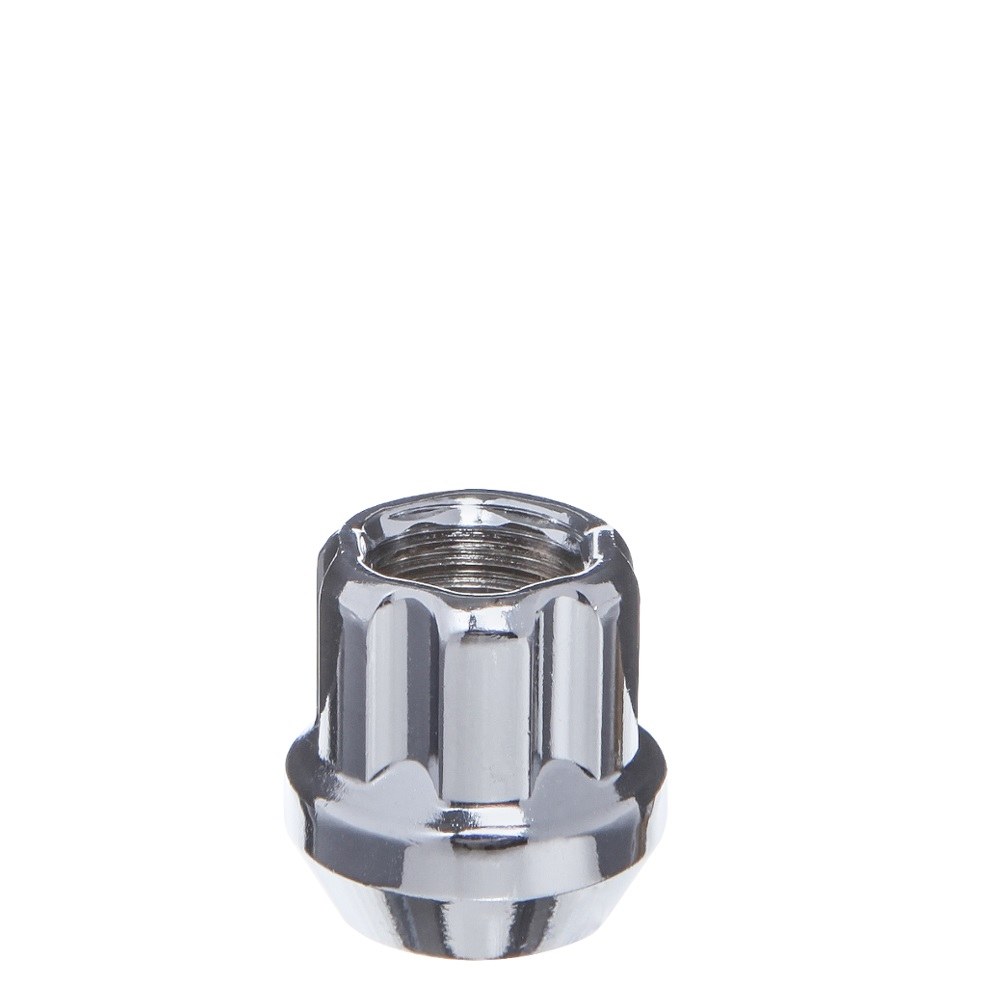 Wheel Craft Lug Nut, 9/16 Inch X 18 Thread Size, 60 Degree Conical, Et Shank, 1 Inch/ 25.4 Millimeter Overall Length, Spline Drive – W1916STO