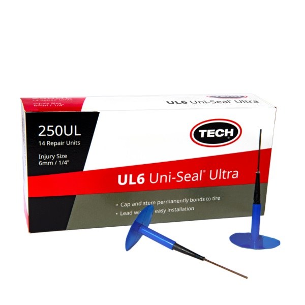 Wheel Craft Tire Repair Kit, Tech UL6 Uni-Seal Ultra, For Radial and Bias Ply Tires, Plug Patch, Box of 14 – W-250UL
