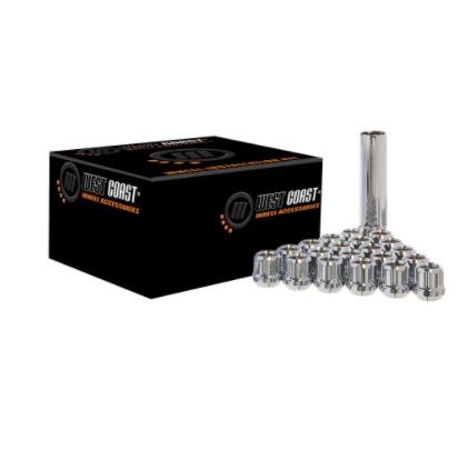 Wheel Craft Wheel Installation Kit, 8 Lug Kit, 14 Millimeter X 1.5 Thread Size, 60 Degree Conical, Acorn Open End, Chrome – W5814STO