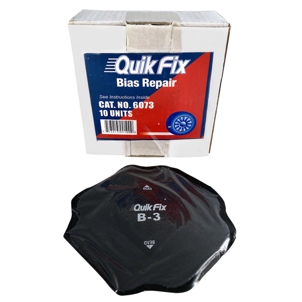 Wheel Craft Tire Repair Kit, Quik Fix, For Radial and Bias Ply Tires, Patch, 4 Inch Length X 4 Inch Width, With 10 Tire Patch – W-6073