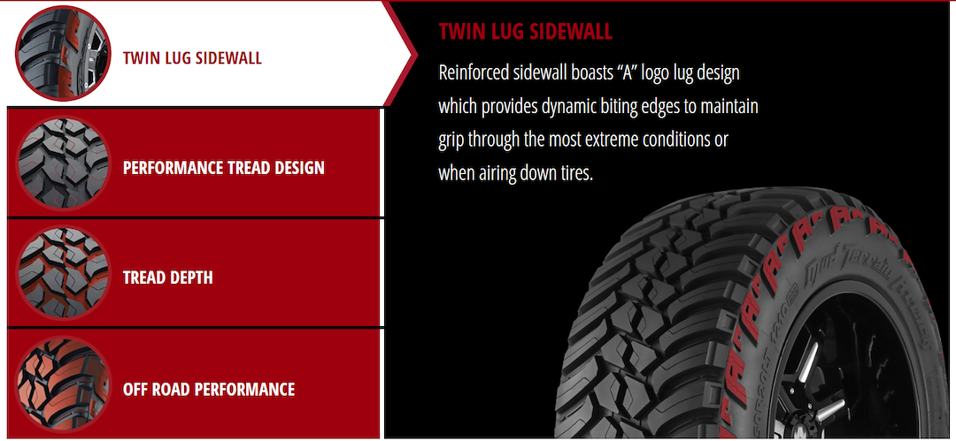 Wheel Group Tire, Terrain Attack M/T a, LT33 X 13.50R24, Mud Terrain Light Truck & SUV, Steel Belted, Radial, Black Sidewall – 33-135024AMP/CM2F