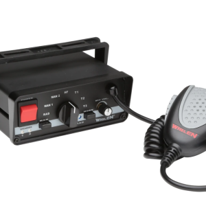Whelen Siren, 295 Series, 12 Volt, 19 Programmable Tones, Black/ Gray, 100-Watt Speakers, Scan-Lock™ Customization, Bail Mount – 295SLSA1