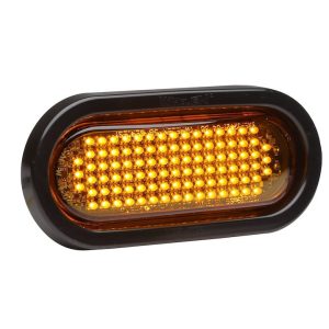 Whelen Warning Light, 5G Series, 7-1/2 Inch Length X 3.2 Inch Height, Recess Mount, Directional LED, Amber Bulb, Amber Lens – 5GA00FAR
