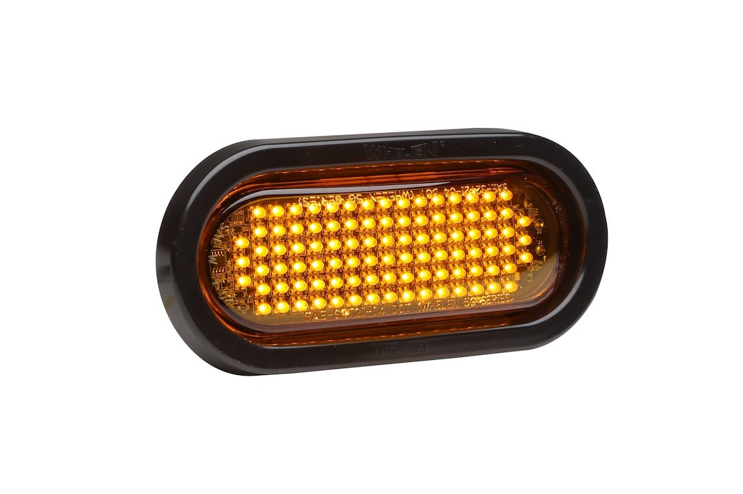 Whelen Warning Light, 5G Series, 7-1/2 Inch Length X 3.2 Inch Height, Recess Mount, Directional LED, Amber Bulb, Amber Lens – 5GA00FAR