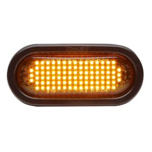 Whelen Warning Light, 5G Series, 7-1/2 Inch Length X 3.2 Inch Height, Recess Mount, Directional LED, Amber Bulb, Amber Lens – 5GA00FAR