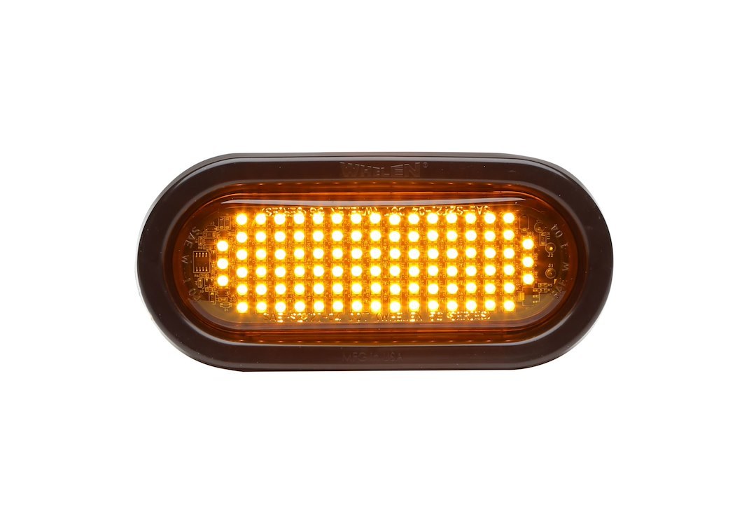 Whelen Warning Light, 5G Series, 7-1/2 Inch Length X 3.2 Inch Height, Recess Mount, Directional LED, Amber Bulb, Amber Lens – 5GA00FAR