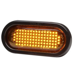 Whelen Warning Light, 5G Series, 7-1/2 Inch Length X 3.2 Inch Height, Recess Mount, Directional LED, Amber Bulb, Amber Lens – 5GA00FAR