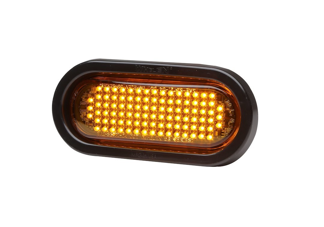 Whelen Warning Light, 5G Series, 7-1/2 Inch Length X 3.2 Inch Height, Recess Mount, Directional LED, Amber Bulb, Amber Lens – 5GA00FAR