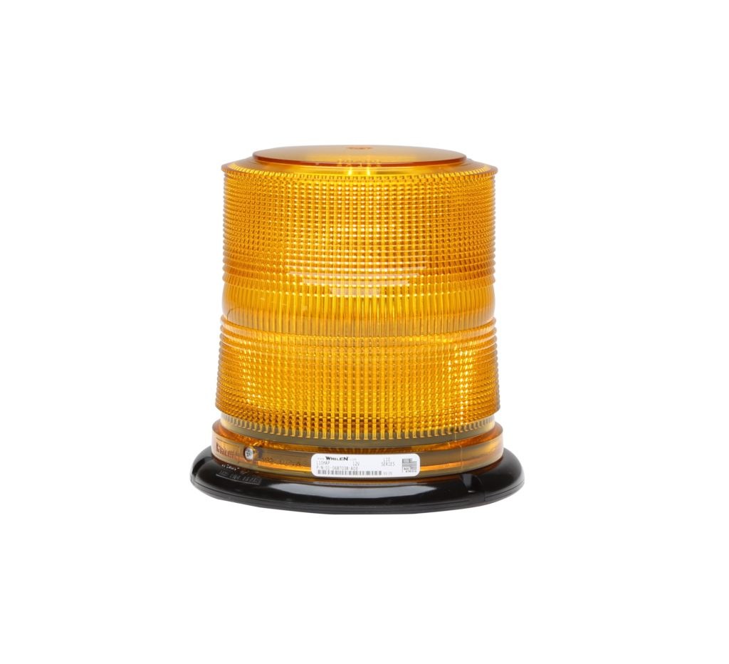 Whelen Warning Light, L10 Series, 6.3 Inch Diameter X 6.4 Inch Height, Dome Style, High Profile, Permanent Mount, LED, Amber Lens – L10HAP