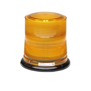 Whelen Warning Light, L10 Series, 6.3 Inch Diameter X 6.4 Inch Height, Dome Style, High Profile, Permanent Mount, LED, Amber Lens – L10HAP