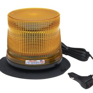 Whelen Warning Light, L10 Series, 6.3 Inch Diameter X 4.9 Inch Height, Dome Style, Low Profile, Permanent Mount, LED, Clear Lens – L10LCP