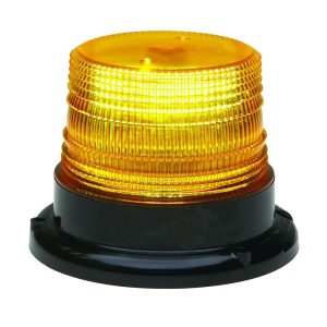 Whelen Warning Light, L50 Series, 5 Inch Diameter X 3-3/4 Inch Height, Dome Style, Permanent Mount, LED, Amber Lens – L53AP
