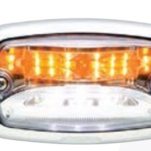 Whelen Warning Light, M4, 5-1/2 Inch Length X 3.4 Inch Width X 1.4 Inch Height, Surface Mount, LED, Clear Lens – M4V2AC