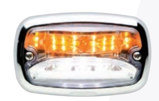 Whelen Warning Light, M4, 5-1/2 Inch Length X 3.4 Inch Width X 1.4 Inch Height, Surface Mount, LED, Clear Lens – M4V2AC