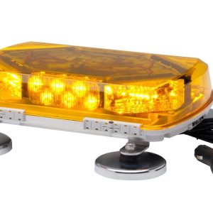 Whelen Warning Light, Mini Century ™, 11 Inch Length X 7-1/2 Inch Width X 2-1/2 Inch Height, Mini Bar, Magnetic Mount, LED, Amber Lens – MC11MA