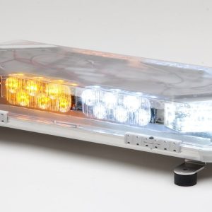 Whelen Warning Light, Mini Century ™, 16 Inch Length X 7-1/2 Inch Width X 2-1/2 Inch Height, Mini Bar, Permanent Mount, LED, Clear Lens – MC16PF