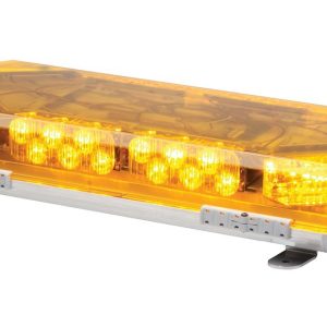 Whelen Warning Light, Mini Century ™, 16 Inch Length X 7-1/2 Inch Width X 2-1/2 Inch Height, Mini Bar, Stud Mount, LED, Amber Lens – MC16SA