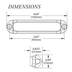 Whelen Warning Light, Micron™, 4.04 Inch Length X 0.83 Inch Width X 0.89 Inch Height, Mini Bar, Surface Mount with Screw-On, LED, Clear Lens – MCRNSC