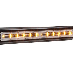 Whelen Warning Light, Strip-Lite™, 11.11 Inch Length X 1.68 Inch Width X 0.53 Inch Height, Surface Mount, LED, Clear Lens, Amber Light – PSA01FCR