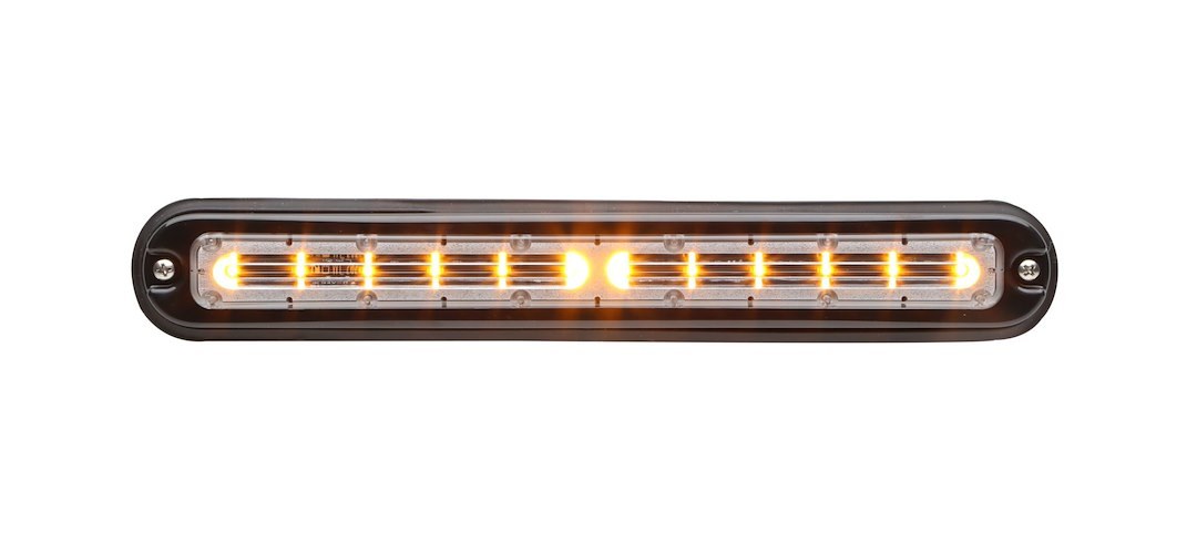 Whelen Warning Light, Strip-Lite™, 11.11 Inch Length X 1.68 Inch Width X 0.53 Inch Height, Surface Mount, LED, Clear Lens, Amber Light – PSA01FCR