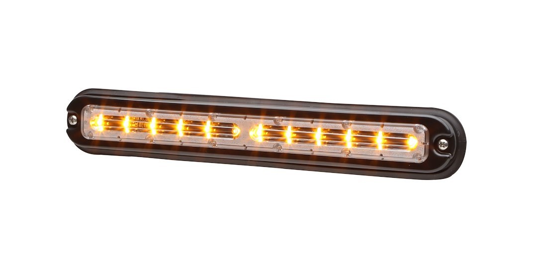 Whelen Warning Light, Strip-Lite™, 11.11 Inch Length X 1.68 Inch Width X 0.53 Inch Height, Surface Mount, LED, Clear Lens, Amber Light – PSA01FCR