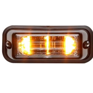 Whelen Warning Light, LIN3 ™ Series, 3-1/2 Length X 1-1/4 Width X 1.125 Inch Height, Horizontal Surface Mount, Directional LED – RSA02ZCR