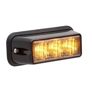 Whelen Warning Light, TIR3 ™ Series, 3-1/2 Length X 1-1/4 Width X 1.125 Inch Height, Horizontal Surface Mount, Directional LED, Amber Lens – RSA03ZCR