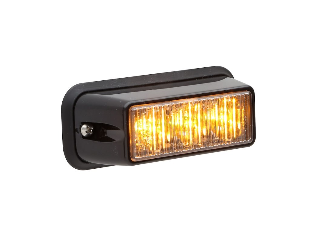 Whelen Warning Light, TIR3 ™ Series, 3-1/2 Length X 1-1/4 Width X 1.125 Inch Height, Horizontal Surface Mount, Directional LED, Amber Lens – RSA03ZCR