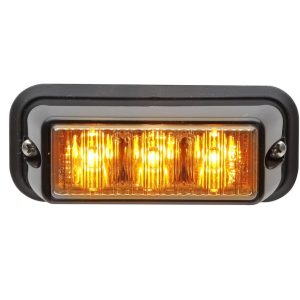 Whelen Warning Light, TIR3 ™ Series, 3-1/2 Length X 1-1/4 Width X 1.125 Inch Height, Horizontal Surface Mount, Directional LED, Amber Lens – RSA03ZCR