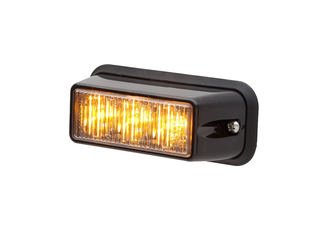Whelen Warning Light, TIR3 ™ Series, 3-1/2 Length X 1-1/4 Width X 1.125 Inch Height, Horizontal Surface Mount, Directional LED, Amber Lens – RSA03ZCR