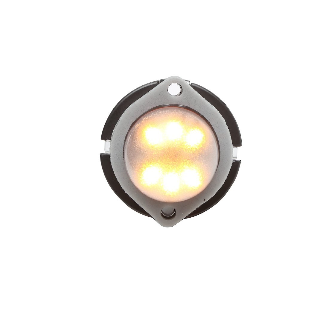 Whelen Warning Light, Vertex ™ Series, 1.625 Inch Diameter X 1 Inch Height, Dome Style, 1 Inch Recess/ Surface Mount, Directional LED – VTX609A