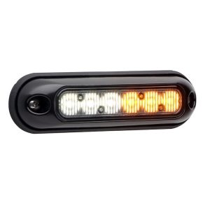 Whelen Strobe Light Kit, Ion ™ Series, Wide-Angle Optics, Black Housing, Clear Lens, Linear Super-LED, Amber/ White Bulb, 12 Volt – WIONSMF