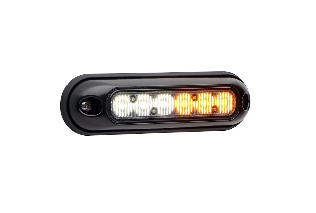 Whelen Strobe Light Kit, Ion ™ Series, Wide-Angle Optics, Black Housing, Clear Lens, Linear Super-LED, Amber/ White Bulb, 12 Volt – WIONSMF