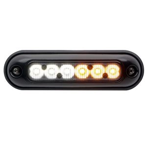 Whelen Strobe Light Kit, Ion ™ Series, Wide-Angle Optics, Black Housing, Clear Lens, Linear Super-LED, Amber/ White Bulb, 12 Volt – WIONSMF