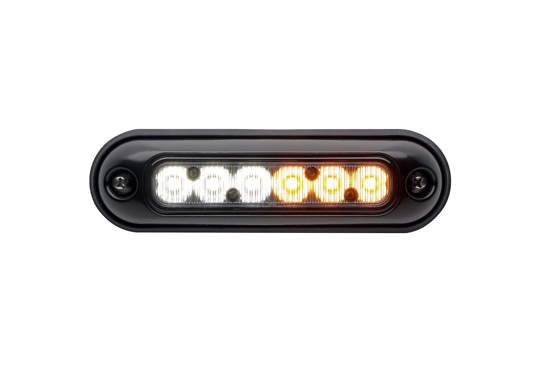 Whelen Strobe Light Kit, Ion ™ Series, Wide-Angle Optics, Black Housing, Clear Lens, Linear Super-LED, Amber/ White Bulb, 12 Volt – WIONSMF