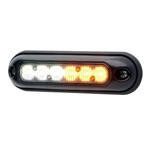 Whelen Strobe Light Kit, Ion ™ Series, Wide-Angle Optics, Black Housing, Clear Lens, Linear Super-LED, Amber/ White Bulb, 12 Volt – WIONSMF