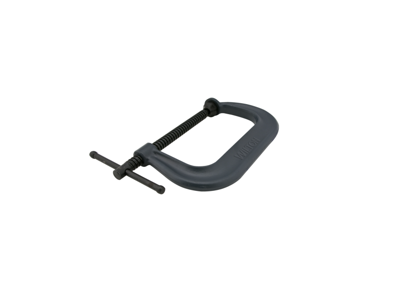 Wilton Tools C Clamp, 0 – 2-1/8 Inch Jaw Width, Deep Throat, 2-1/4 Inch Throat Depth, Oxide Coated, Black Steel, Without Swivel Pad – 14214