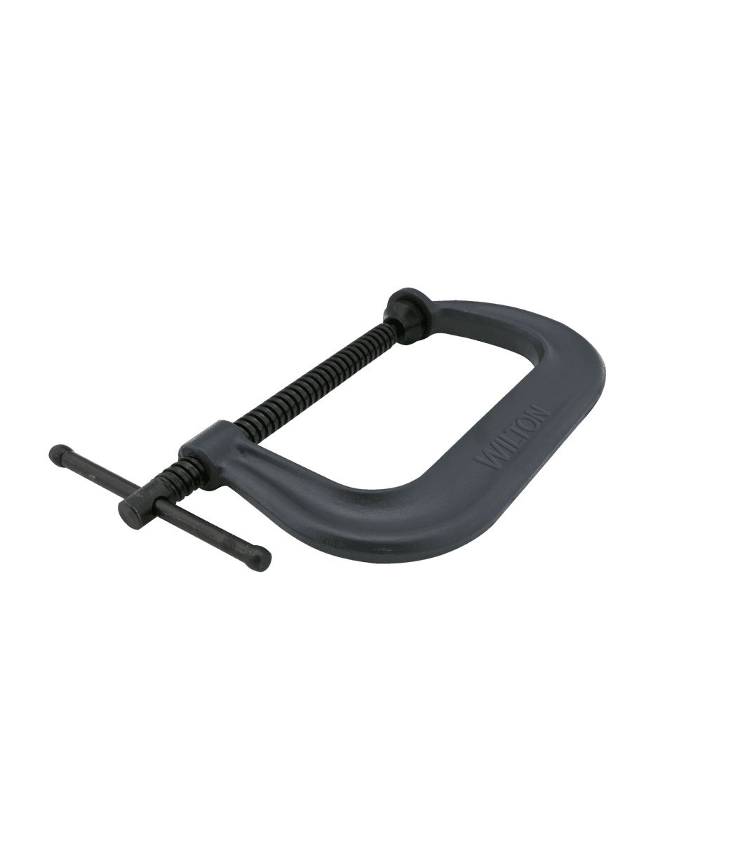 Wilton Tools C Clamp, 0 – 4-1/4 Inch Jaw Width, Deep Throat, 3-1/4 Inch Throat Depth, Oxide Coated, Black Steel, Without Swivel Pad – 14242