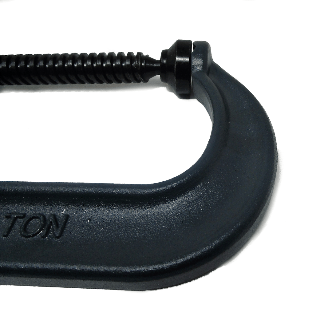 Wilton Tools C Clamp, 0 – 4-1/4 Inch Jaw Width, Deep Throat, 3-1/4 Inch Throat Depth, Oxide Coated, Black Steel, Without Swivel Pad – 14242