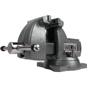Wilton Tools Vise, Mechanics, Bolts to Work Bench, 4-1/2 Inch Jaw Opening, 4 Inch Jaw Width, 3-7/16 Inch Throat Depth, 360 Degree Swivel Base – 21300