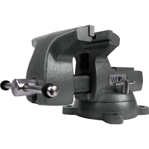 Wilton Tools Vise, Machinist, Bolts to Work Bench, 8-1/4 Inch Jaw Opening, 8 Inch Jaw Width, 4-3/4 Inch Throat Depth, 360 Degree Swivel Base – 21800
